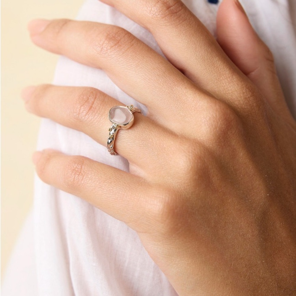 Sterling Silver Rose Quartz Ring
